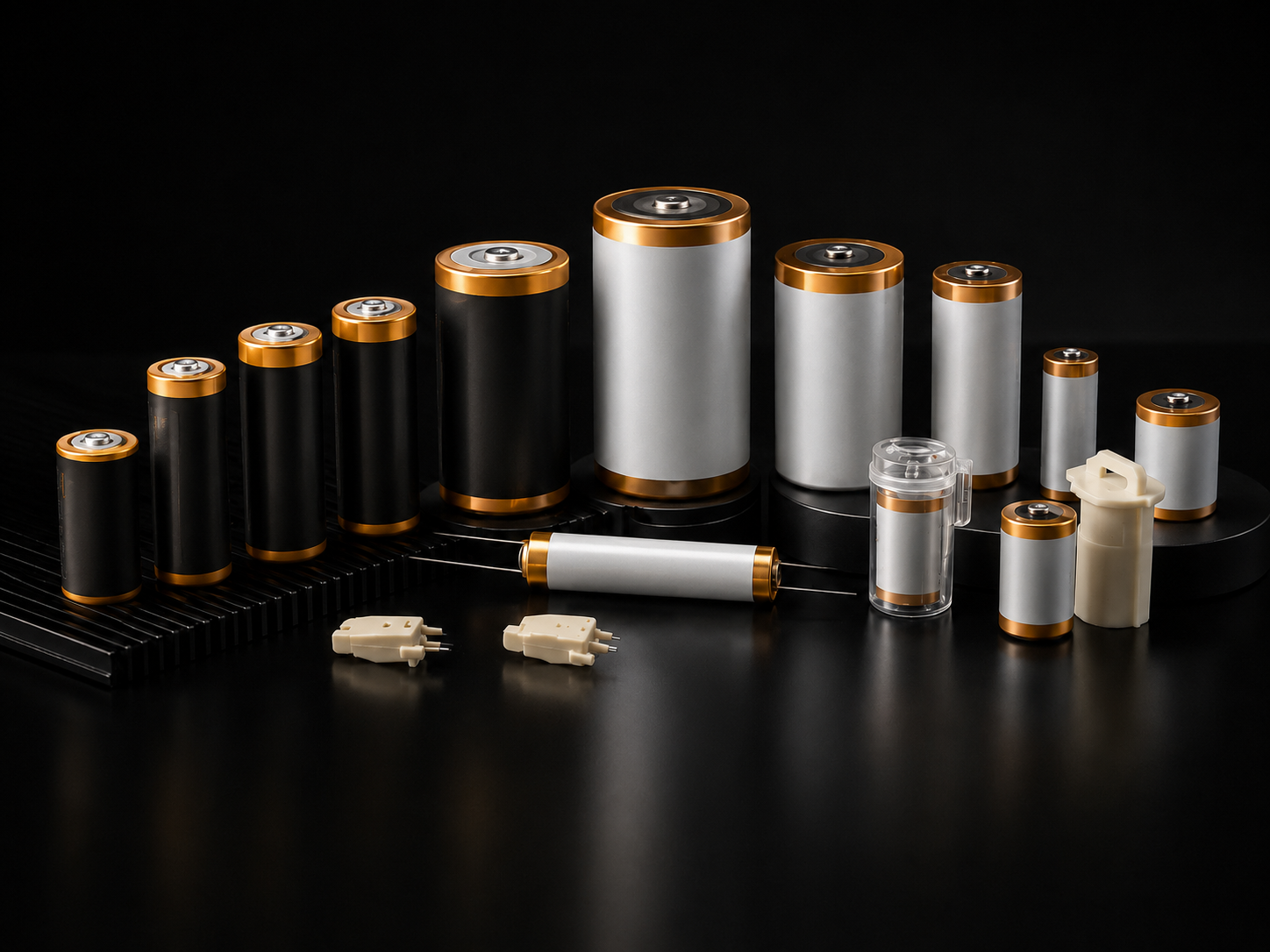 Batteries, cables and field tools