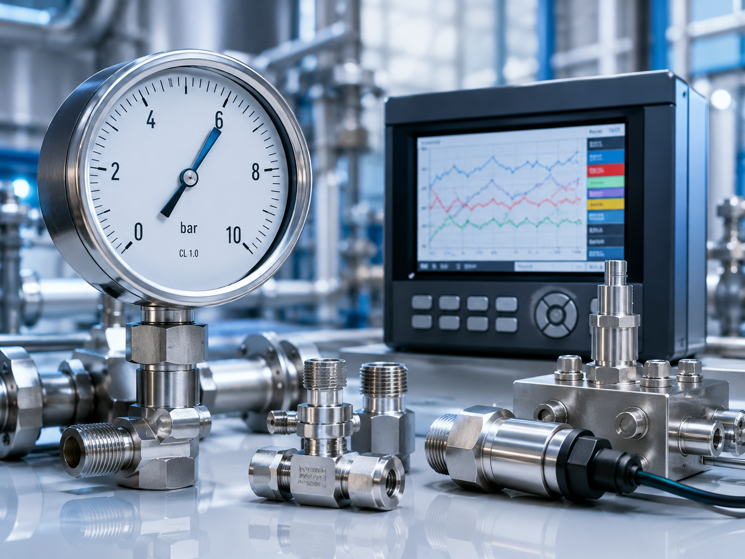 Pressure gauges and recorders